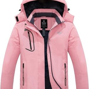 Wander Pink Hooded Winter Coat